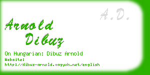 arnold dibuz business card